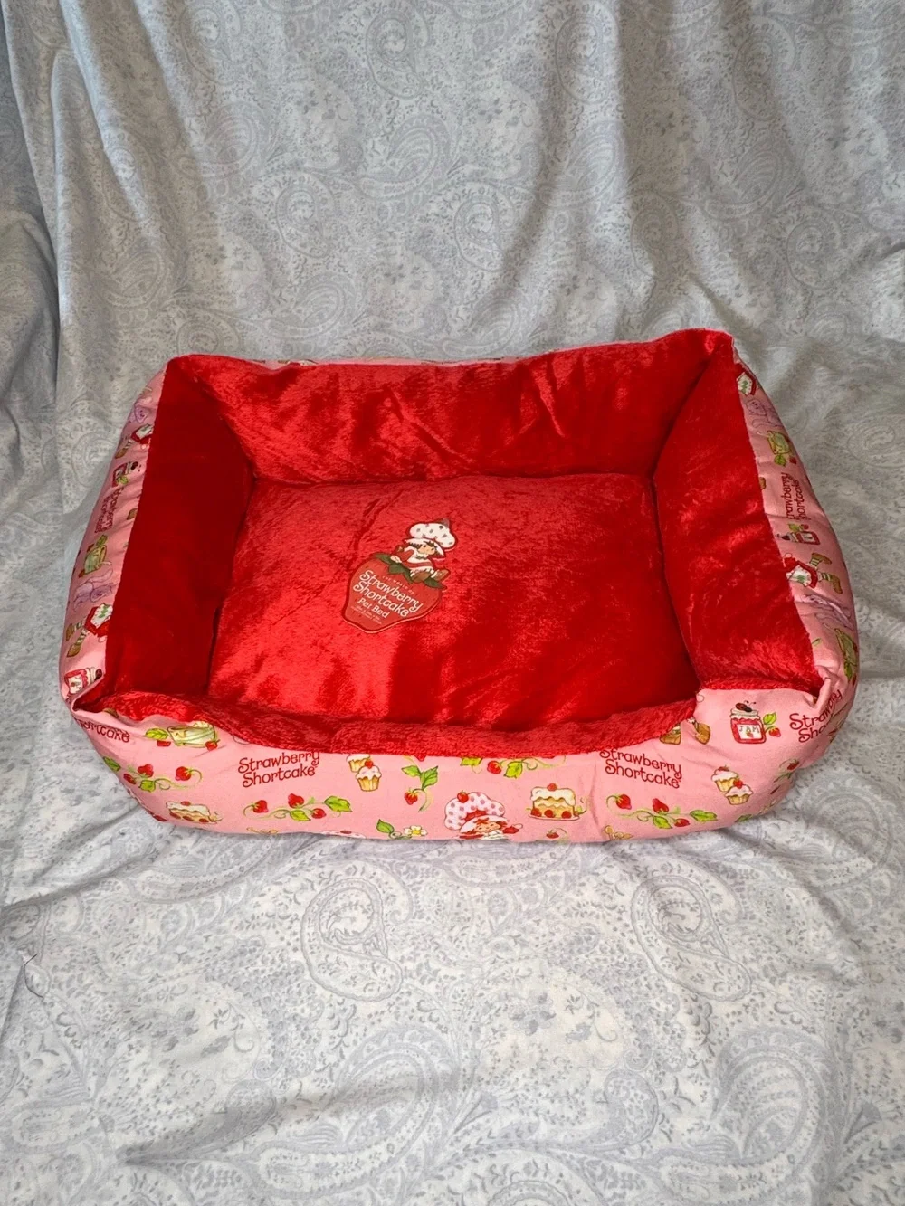 Strawberry Shortcake Plush Red & Pink Small Pet Bed